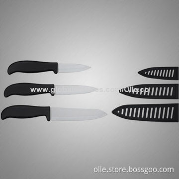 Stainless Steel Handle Ceramic Knife Set